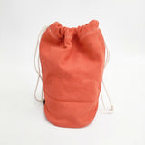 TEMBEA 新品 GAME POUCH 羊革 定価18000円 巾着バッグ オレンジ レディース テンベア【中古】5-0808G◎