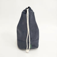 TEMBEA 新品 GAME POUCH 羊革 定価18000円 巾着バッグ ネイビー レディース テンベア【中古】5-0808G◎