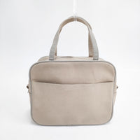TEMBEA 未使用品 SQUARE BAG 定価14300円 コットン ハンドバッグ グレー レディース テンベア【中古】5-0808G◎