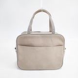 TEMBEA 未使用品 SQUARE BAG 定価14300円 コットン ハンドバッグ グレー レディース テンベア【中古】5-0808G◎