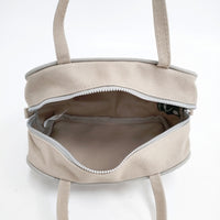TEMBEA 未使用品 SQUARE BAG 定価14300円 コットン ハンドバッグ グレー レディース テンベア【中古】5-0808G◎