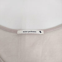 mina perhonen creme Ls8676 サイズ1 リボン タンクトップ ピンク ベージュ レディース ミナペルホネン【中古】5-0725S♪
