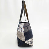 mina perhonen piece bag ピースバッグ パッチワーク トートバッグ ネイビー 多色 レディース ミナペルホネン【中古】5-0808G◎