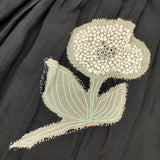 mina perhonen os5648 forest girl 刺繍 スカート 濃紺 ネイビー レディース ミナペルホネン【中古】5-1109M∞