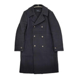 45R/45rpm 三重織フラノコート サイズ2 定価88000円 ウールカシミヤ混 ピーコート ネイビー レディース フォーティーファイブアールピーエム【中古】5-1123A♪