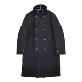 45R/45rpm 三重織フラノコート サイズ2 定価88000円 ウールカシミヤ混 ピーコート ネイビー レディース フォーティーファイブアールピーエム【中古】5-1123A♪