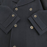 45R/45rpm 三重織フラノコート サイズ2 定価88000円 ウールカシミヤ混 ピーコート ネイビー レディース フォーティーファイブアールピーエム【中古】5-1123A♪