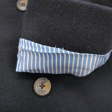 45R/45rpm 三重織フラノコート サイズ2 定価88000円 ウールカシミヤ混 ピーコート ネイビー レディース フォーティーファイブアールピーエム【中古】5-1123A♪