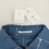 mina perhonen undiscovered サイズS ps1062h 長袖シャツ ブルー ホワイト メンズ ミナペルホネン【中古】5-1014M♪