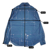 mina perhonen undiscovered サイズS ps1062h 長袖シャツ ブルー ホワイト メンズ ミナペルホネン【中古】5-1014M♪