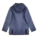 Traditional Weatherwear デニム キルティングフードコート サイズ36 キルティングジャケット ネイビー レディース トラディショナルウェザーウェア【中古】5-1128T♪