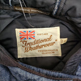 Traditional Weatherwear デニム キルティングフードコート サイズ36 キルティングジャケット ネイビー レディース トラディショナルウェザーウェア【中古】5-1128T♪