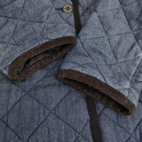 Traditional Weatherwear デニム キルティングフードコート サイズ36 キルティングジャケット ネイビー レディース トラディショナルウェザーウェア【中古】5-1128T♪