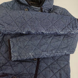 Traditional Weatherwear デニム キルティングフードコート サイズ36 キルティングジャケット ネイビー レディース トラディショナルウェザーウェア【中古】5-1128T♪