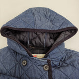 Traditional Weatherwear デニム キルティングフードコート サイズ36 キルティングジャケット ネイビー レディース トラディショナルウェザーウェア【中古】5-1128T♪
