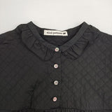 mina perhonen rosee 定価48400円 キルティング プルオーバー aaa1223 ブラウス シャツ 22-23AW ブラック レディース ミナペルホネン【中古】5-1214M∞