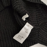 KURASHI&Trips 私にちょうどいいベーシック ペーパーコットンのニットベスト ベスト ブラック レディース 北欧、暮らしの道具店【中古】5-0718M♪