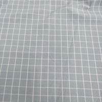 CLASKA コットン シンプルブラウス チェック 4211-0286 サイズ38 ブラウス シャツ ブルーグレー ホワイト レディース クラスカ【中古】5-0718S♪