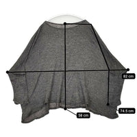 nest Robe 01151-1073 リネン ニットソー ワイド セーター ニット チャコールグレー レディース ネストローブ【中古】5-0824M∞