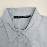 RALPH LAUREN サイズ9 刺繍 ワンポイント 半袖シャツ ライトブルー レディース ラルフローレン【中古】5-0725S♪