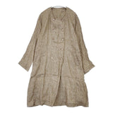 nest Robe 01151-1064 リネン ノーカラー コート ベージュ レディース ネストローブ【中古】5-0824M∞