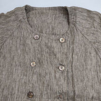 nest Robe 01151-1064 リネン ノーカラー コート ベージュ レディース ネストローブ【中古】5-0824M∞