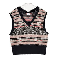 McGregor F.McGREGOR ノースリーブニット ベスト ネイビー ベージュ ピンク レディース マックレガー【中古】5-0915T∞