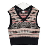 McGregor F.McGREGOR ノースリーブニット ベスト ネイビー ベージュ ピンク レディース マックレガー【中古】5-0915T∞
