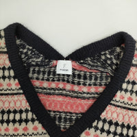 McGregor F.McGREGOR ノースリーブニット ベスト ネイビー ベージュ ピンク レディース マックレガー【中古】5-0915T∞