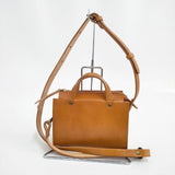 TIDEWAY HAYNI別注 2way Porle ポルレ 定価18900円 本革 ショルダーバッグ トートバッグ キャメル レディース タイドウェイ【中古】5-1029G∞