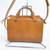 TIDEWAY HAYNI別注 2way Porle ポルレ 定価18900円 本革 ショルダーバッグ トートバッグ キャメル レディース タイドウェイ【中古】5-1029G∞