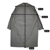 オローネ portom20106 バンドカラー ロングシャツワンピース コットン シャツ グレー レディース オローネ【中古】5-1109M∞