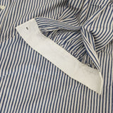 休日と詩 portom23076 アリウムロングシャツ ストライプ コットン 長袖シャツ ブルー ホワイト レディース 休日と詩【中古】5-1109M∞