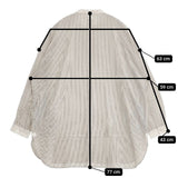 休日と詩 portom23018 アリッサムロングシャツ ストライプ 長袖シャツ オフホワイト ブラック レディース 休日と詩【中古】5-1109M∞