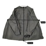 雨のリュウグウ オオカミとフクロウ 赤橙 portom20097 ブラウス シャツ チャコールグレー レディース 雨のリュウグウ【中古】5-0824M∞
