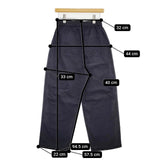 休日と詩 portom21164 ビターチョコレートパンツ コットン イージー パンツ ネイビー レディース 休日と詩【中古】5-1109G∞