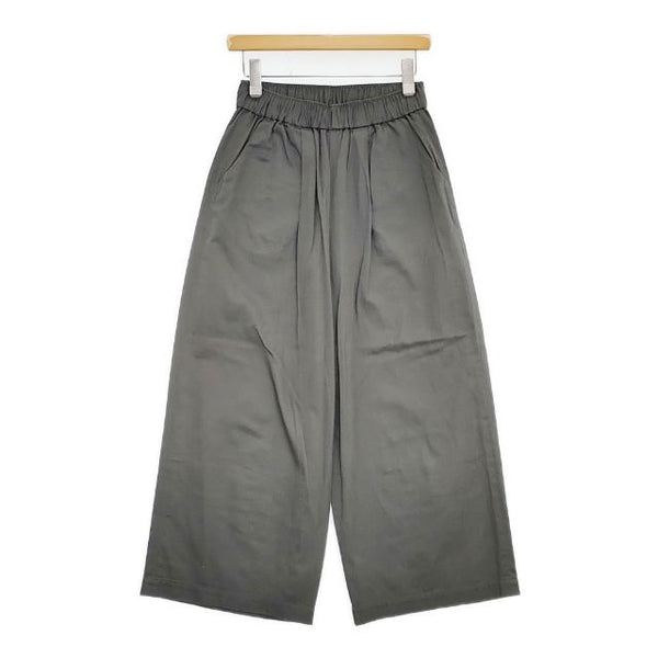 オローネ portom21110 コットン ワイド イージー パンツ グレー レディース オローネ【中古】5-1109G∞