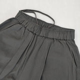 オローネ portom21110 コットン ワイド イージー パンツ グレー レディース オローネ【中古】5-1109G∞