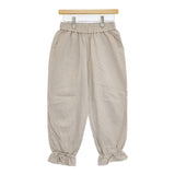 オオカミとフクロウ オオカミとしずかな月夜のナイトマーチ 定価15180円 リネンコットンイージーパンツ 24SS ベージュ レディース【中古】5-0718M♪
