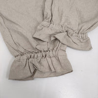 オオカミとフクロウ オオカミとしずかな月夜のナイトマーチ 定価15180円 リネンコットンイージーパンツ 24SS ベージュ レディース【中古】5-0718M♪