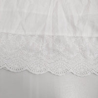 オオカミとフクロウ フクロウと湖畔とバイオリンとゆらぎ 定価16280円 レース ギャザー ロングスカート 24SS ホワイト レディース【中古】5-0718M♪