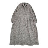 オオカミとフクロウ portom21140 フクロウとキンモクセイのシーソー ギンガムチェック ワンピース ブラック ホワイト レディース オオカミとフクロウ【中古】5-1109M∞