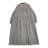 オオカミとフクロウ portom21140 フクロウとキンモクセイのシーソー ギンガムチェック ワンピース ブラック ホワイト レディース オオカミとフクロウ【中古】5-1109M∞