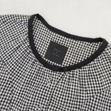 オオカミとフクロウ portom21140 フクロウとキンモクセイのシーソー ギンガムチェック ワンピース ブラック ホワイト レディース オオカミとフクロウ【中古】5-1109M∞