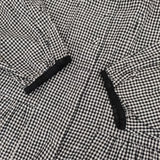 オオカミとフクロウ portom21140 フクロウとキンモクセイのシーソー ギンガムチェック ワンピース ブラック ホワイト レディース オオカミとフクロウ【中古】5-1109M∞