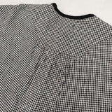 オオカミとフクロウ portom21140 フクロウとキンモクセイのシーソー ギンガムチェック ワンピース ブラック ホワイト レディース オオカミとフクロウ【中古】5-1109M∞