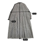 オオカミとフクロウ portom21140 フクロウとキンモクセイのシーソー ギンガムチェック ワンピース ブラック ホワイト レディース オオカミとフクロウ【中古】5-1109M∞