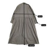 オオカミとフクロウ portom21114 フクロウとあかね歌のハッチ コットンドレス ワンピース グレー レディース オオカミとフクロウ【中古】5-1109M∞