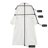 オオカミとフクロウ portom21022 フクロウと月光の白クジラ コットン ワンピース ホワイト レディース オオカミとフクロウ【中古】5-1109M∞