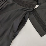 雨のリュウグウ portom22056 雨月 プリーツワンピース 定価25300円 ポリエステルドレス ワンピース ブラック レディース 雨のリュウグウ【中古】5-1109M∞